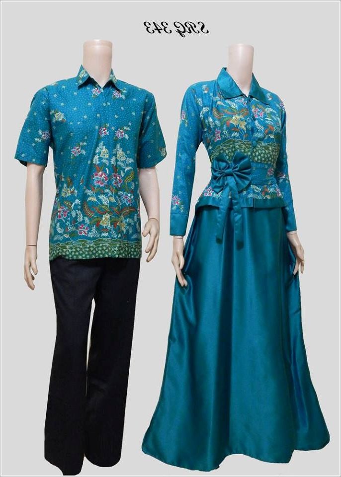Inspirasi 38 Contoh Baju Couple Batik Modern