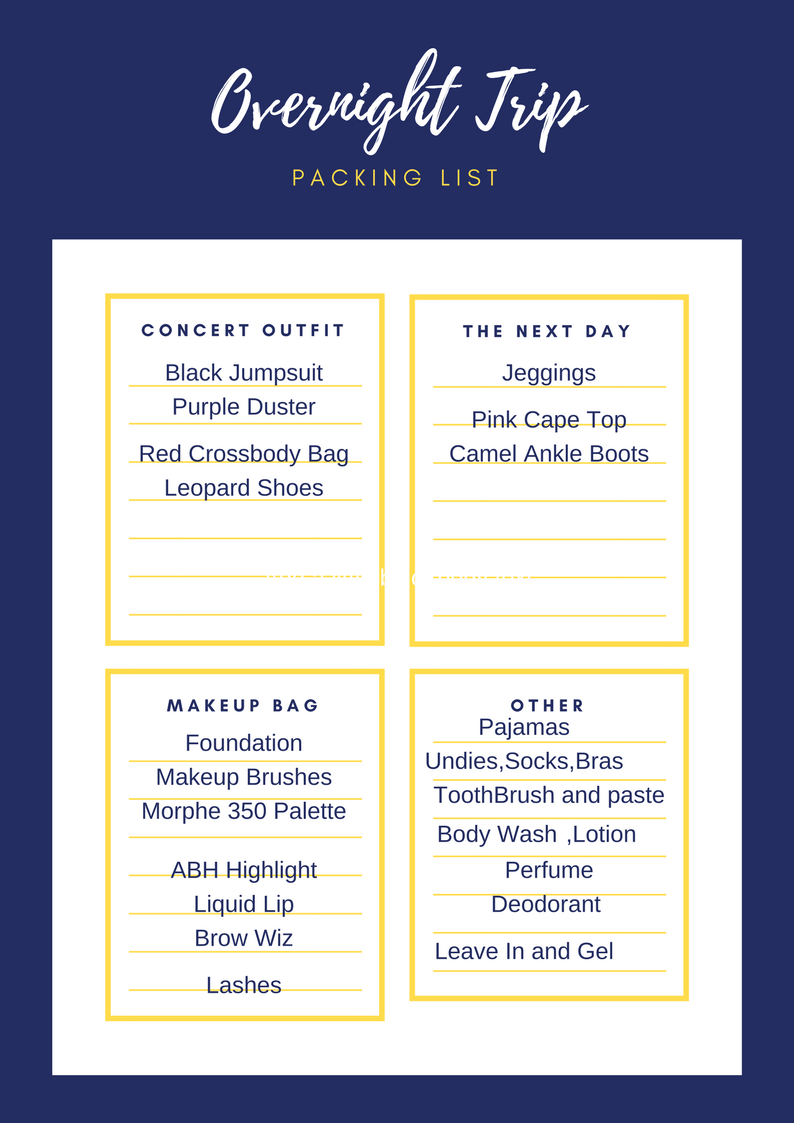 perfectly imperfect brittany 24 hour trip packing list simple packing list