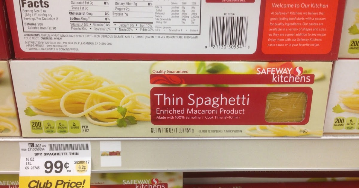Healthy Grocery Thin Spaghetti, Safeway Kitchens Safeway