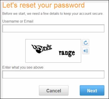 aol reset email password