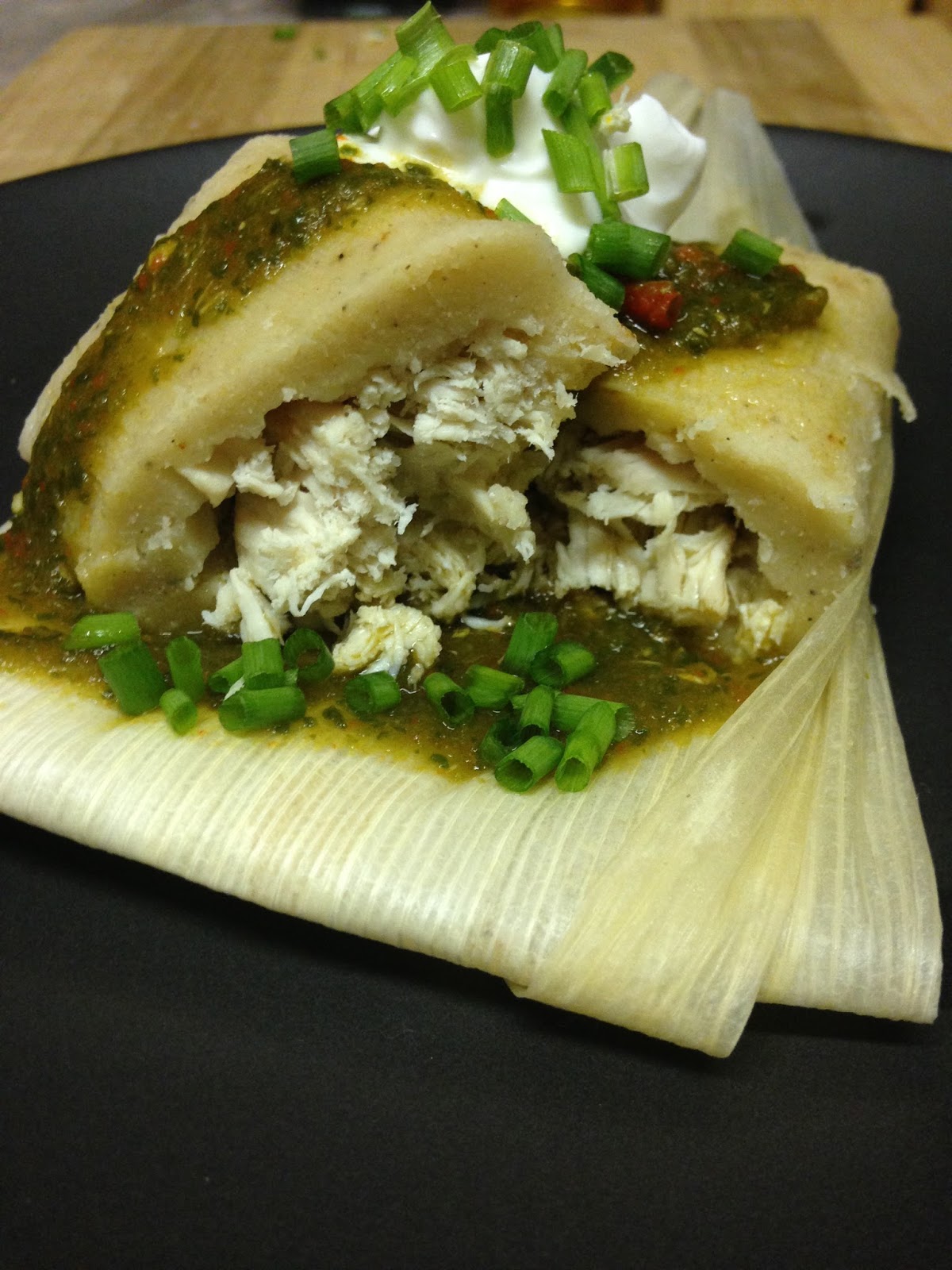 The Recovery Kitchen Chicken Tamales with Poblano Sauce