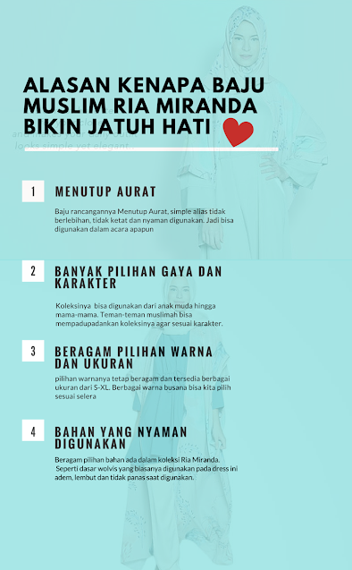 infografis alasan kenapa menyukai koleksi baju muslim ria miranda