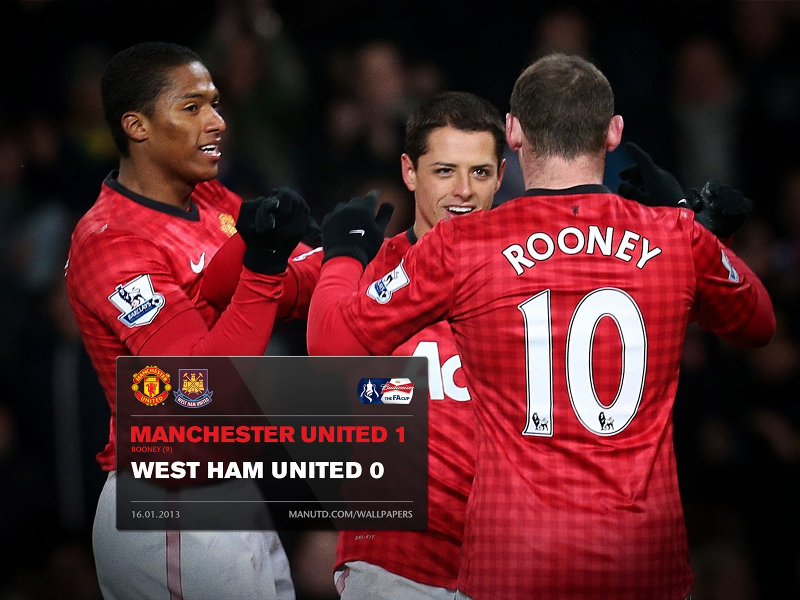 Final score wallpaper, FA Cup, Manchester united vs West ham united 10