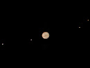 Fotografía de los satélites galileanos (principales lunas de Júpiter)