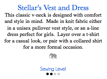 Stellar's Vest and Dress Pattern | ELEGANCE & ELEPHANTS