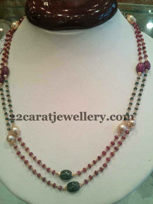 Multi Beads Chains Gallery Jewellery Designs