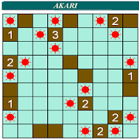 Online Akari or Light Up Puzzles