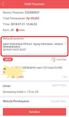 Cara Lacak Paket Jd Id Cek Resi Jx Express Dunia Qtoy