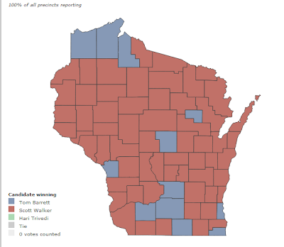 Retiring Guy's Digest: Bellwether Counties in 2012 Walker Recall Election