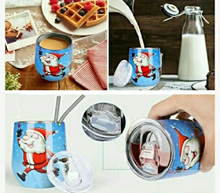 Christmas Coffee Cup - 12oz Insulated Tumbler With Lid