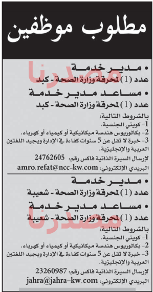 وظائف شاغرة فى الصحف الكويتية الاثنين 14-11-2016 %25D8%25A7%25D9%2584%25D9%2582%25D8%25A8%25D8%25B3%2B1
