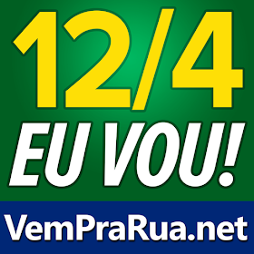 Foto de perfil do facebook 'vem pra rua' verde oliva fora pt e dilma lula