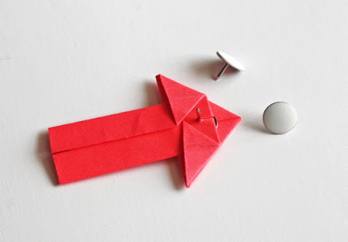 DIY origami arrow pins