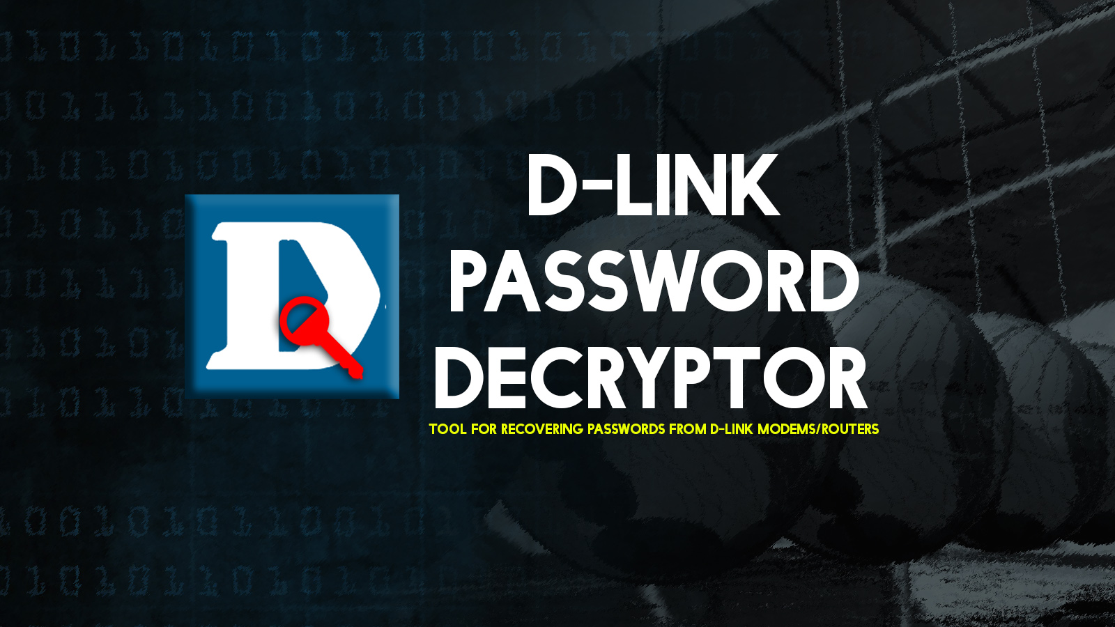 DLink Password Decryptor Tool for Recovering Passwords from DLink Modems/Routers Hacking