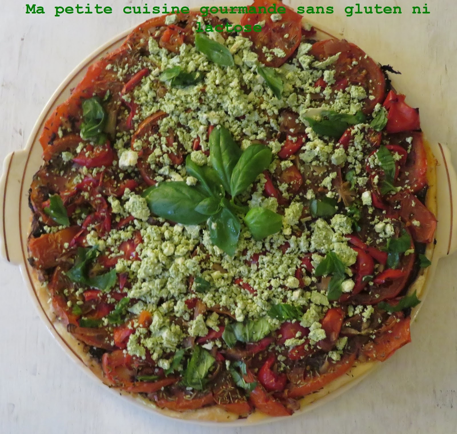 Tarte feuilletée à la tomate et au pesto sans gluten ni lactose Ma