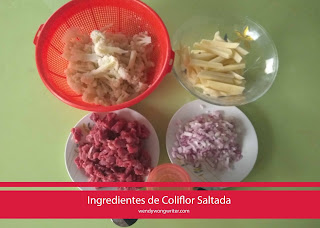 Ingredientes de coliflor saltada ingredientes coliflor saltada