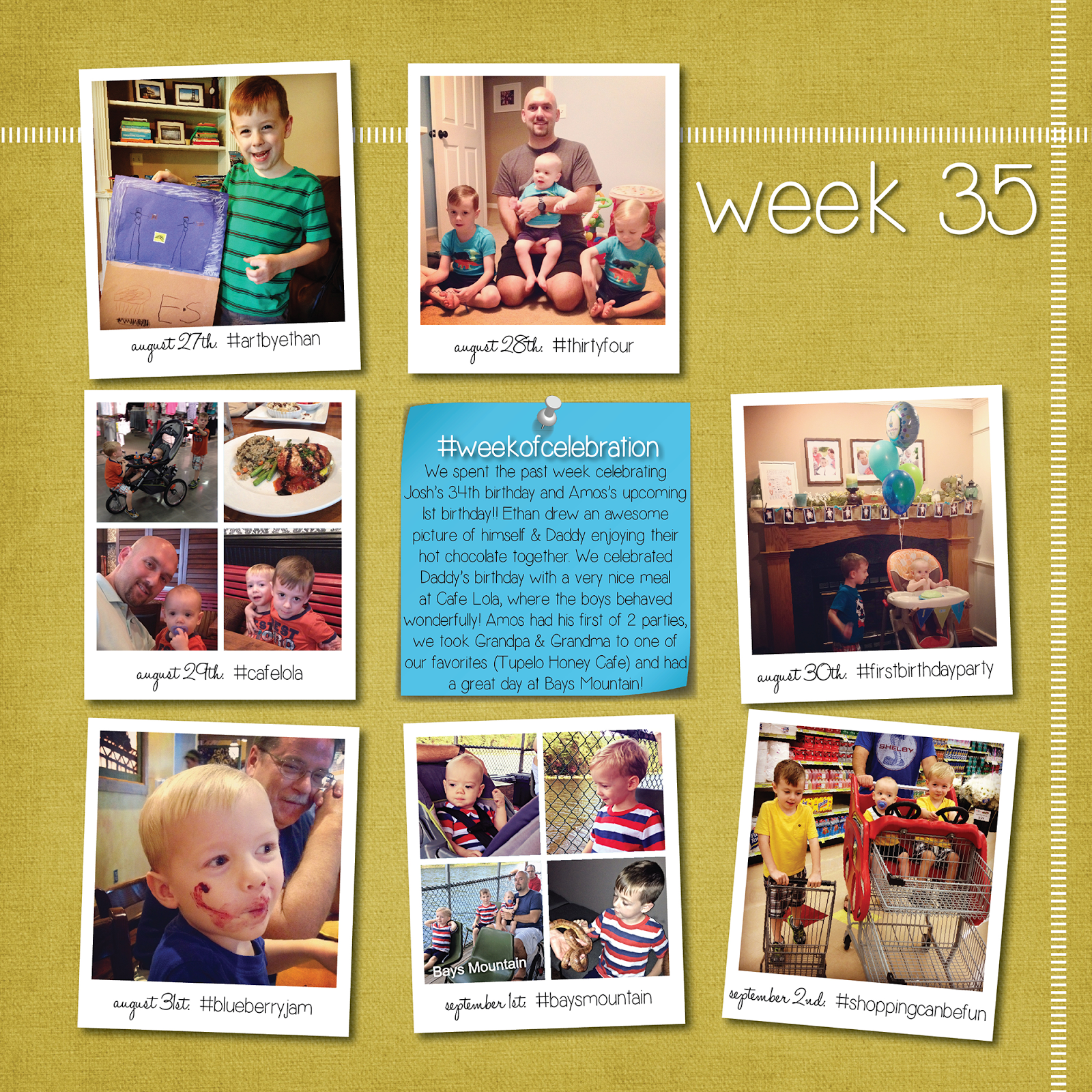 more than 9 to 5...my life as "Mom" The Wednesday One Week 35