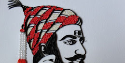 Paper Quilling: Portrait of Shivaji Maharaj