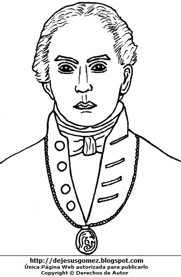Andrés Bello Imagen de Andrés Bello para colorear, pintar o imprimir. Dibujo de Andrés Bello de Jesus Gómez