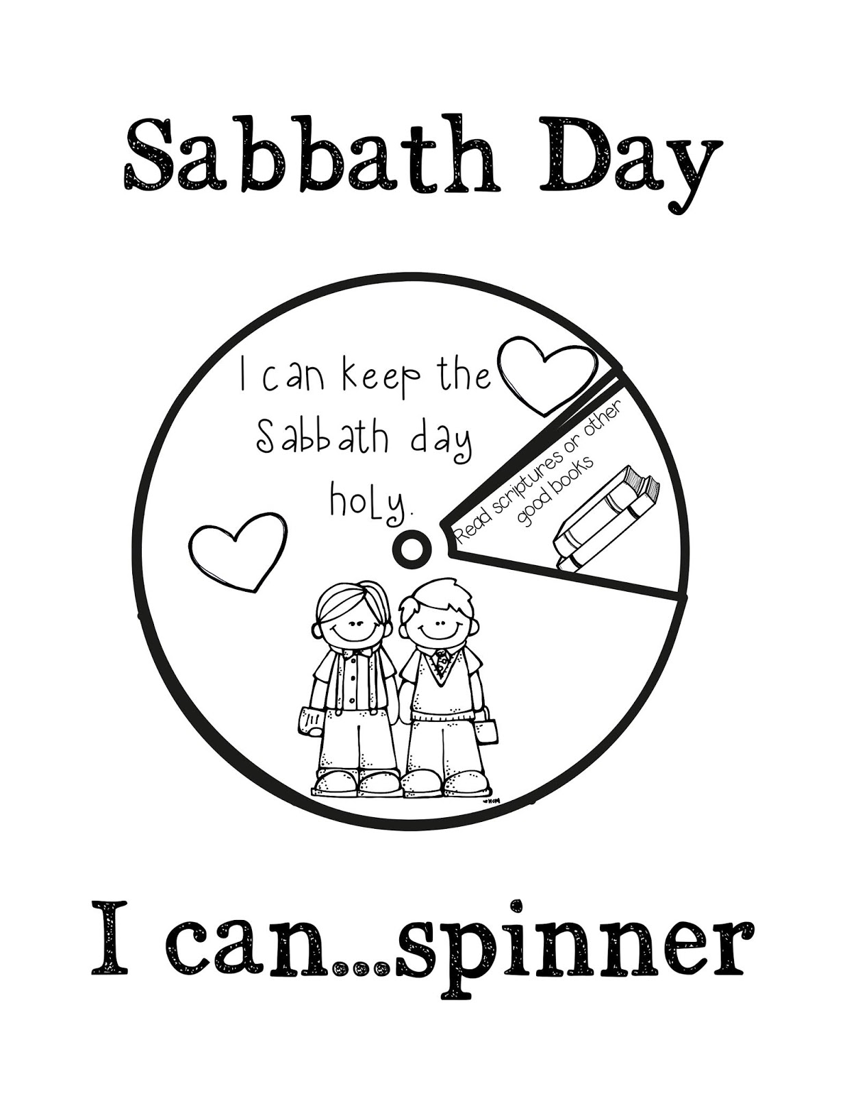 Cartoon Sabbath Day Coloring Page for Kids