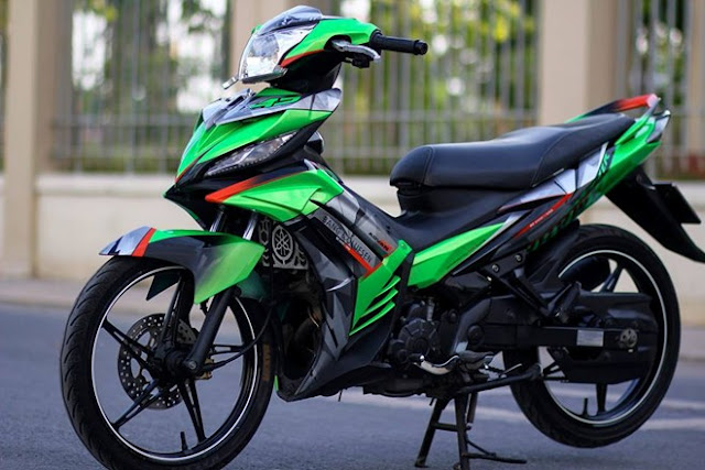 Sơn phối màu xe Exciter 135 xanh cam đen cực đẹp Sơn phối màu xe Exciter 135 xanh cam đen cực đẹp