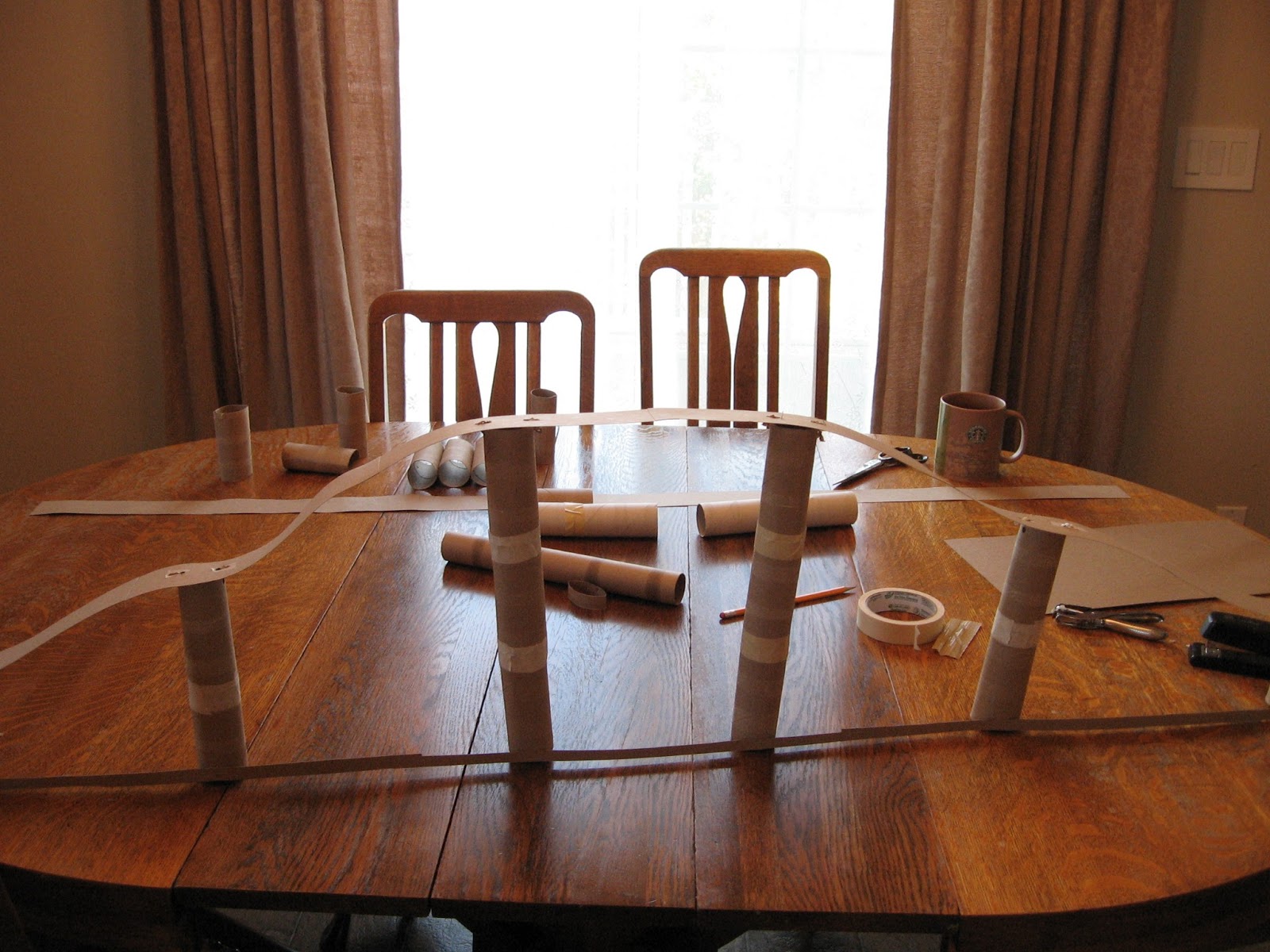 Almost Unschoolers: Summer Fun Day 58 - Cardboard Roller Coaster Craft