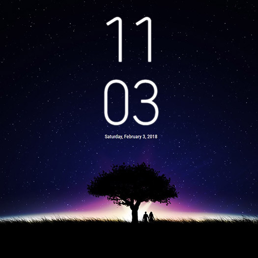 Mobile Phone Style with Clock Wallpaper Engine