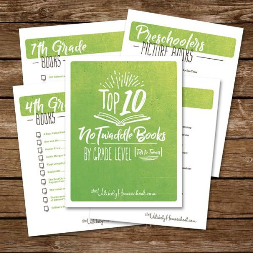 FREE Printable Top 10 Books Lists for every age {tots to tweens} #homeschooling