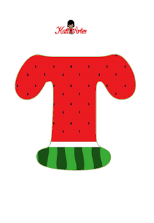 Abecedario de Sandía. Watermelon Alphabet.