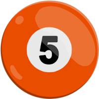 five of solids pool ball