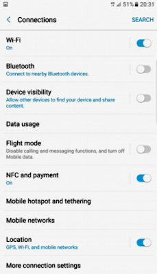 Connecting Samsung Galaxy S8 to Wi-Fi and Mobile Networks