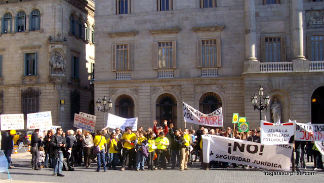 Protesto em Barcelona