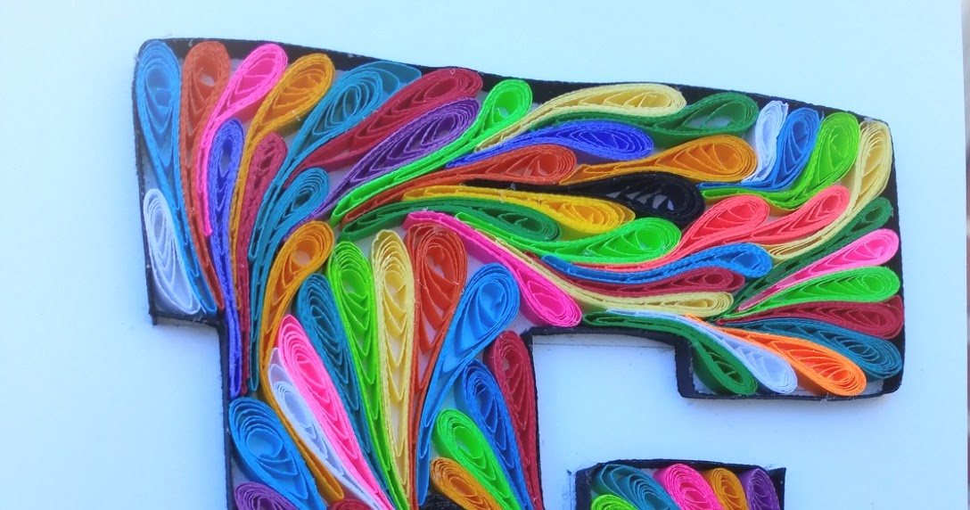 Trupti's Craft Paper Quilling Monogram 'E' Wall Frame / Wall Hanging