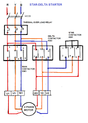 delta star starter relay elecrtonic electrical wire