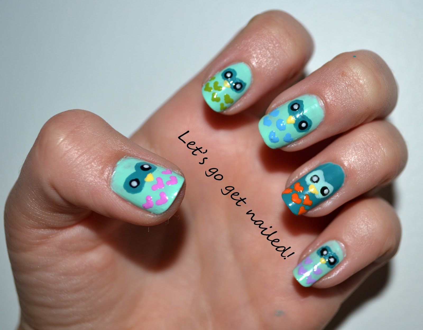 3. Cute and Easy Owl Nails - wide 3