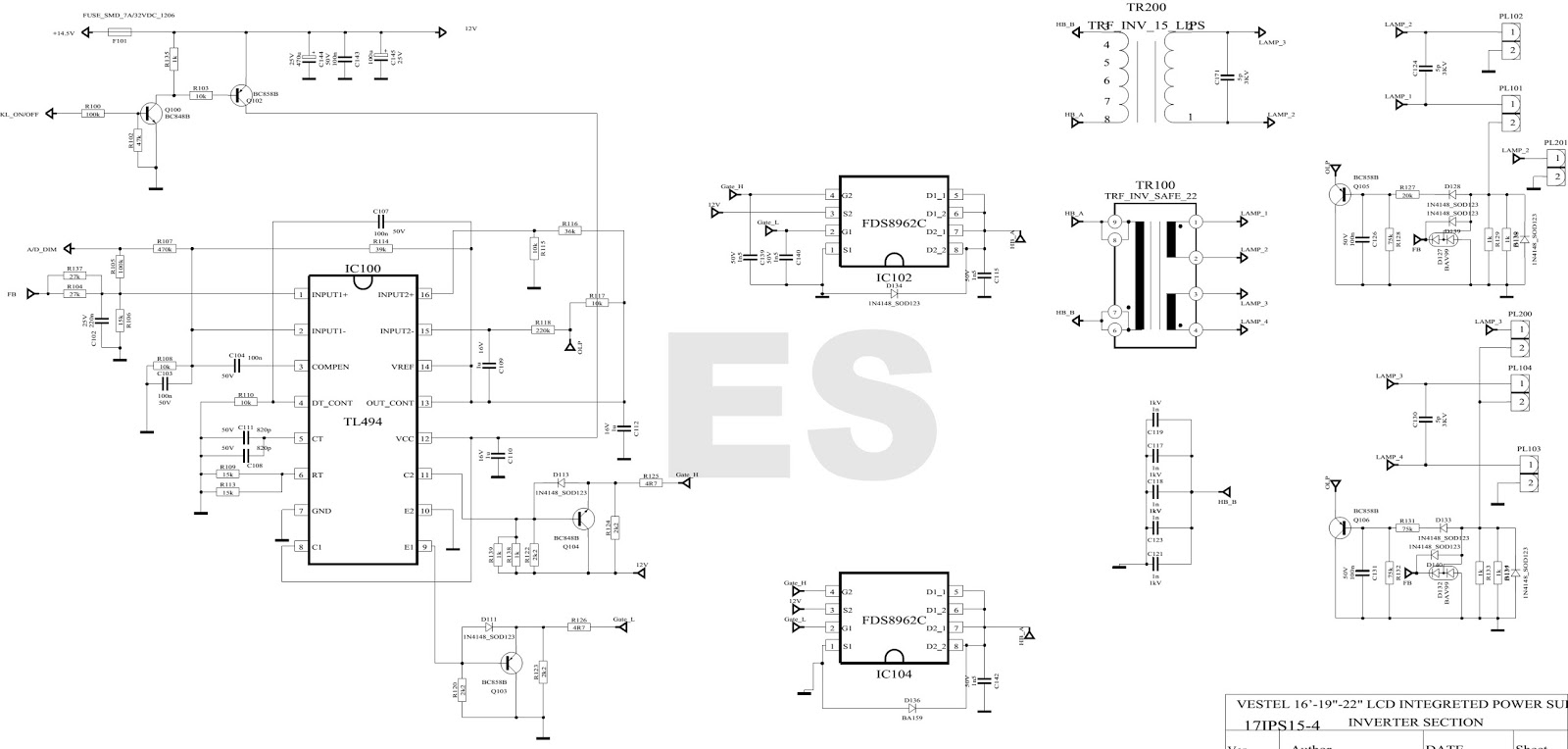 Electronic Equipment Repair Centre Sanyo Ce22ld90