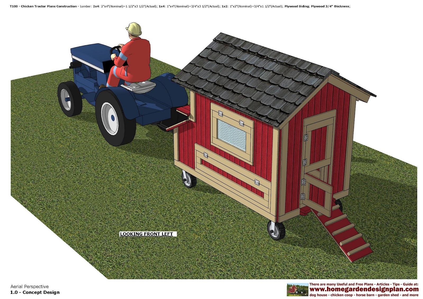 T100 Chicken Tractor Plans Construction Chicken Tractor Design