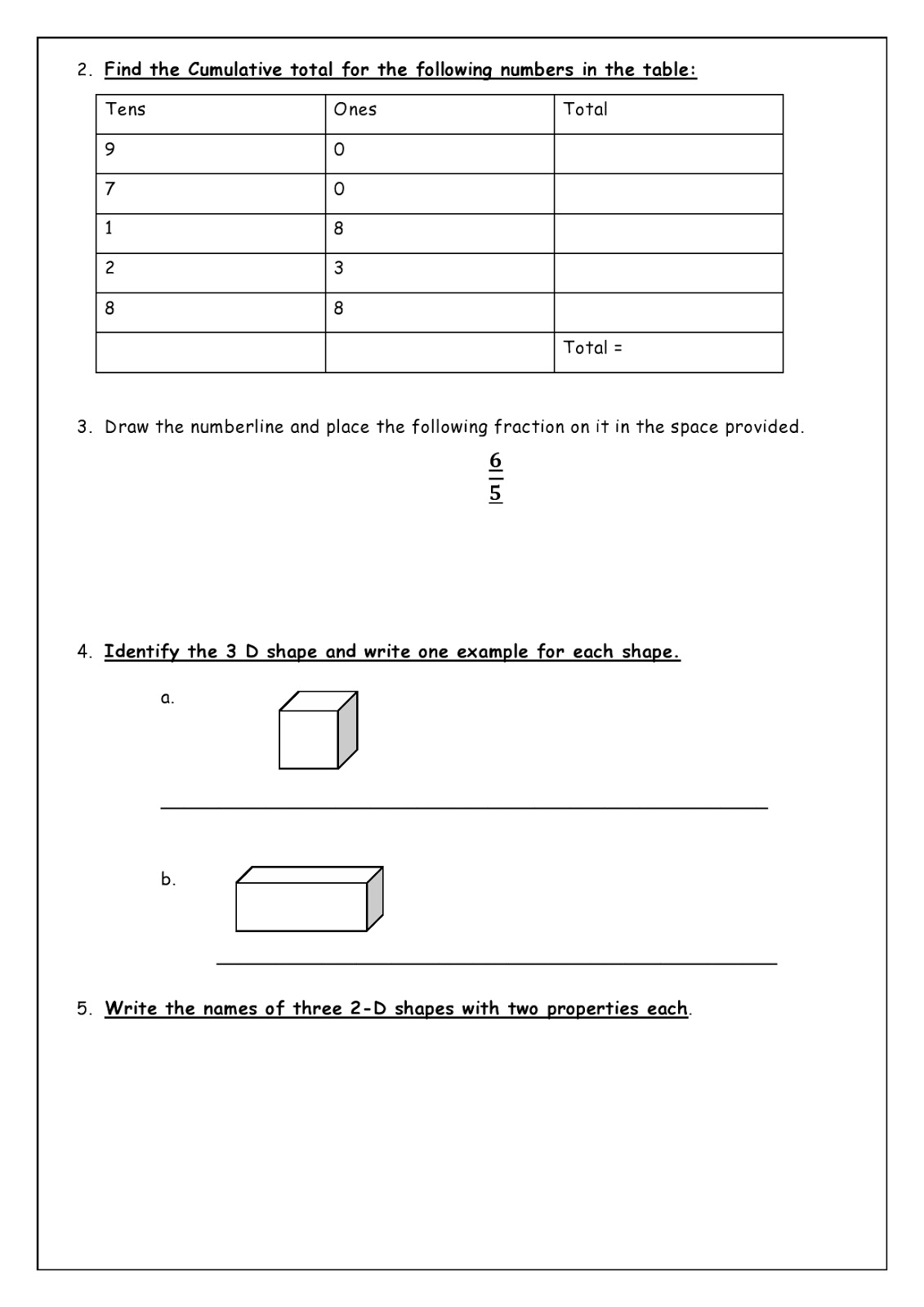 Birla World School Oman: Homework for Grade 3 as on 07/12/2017