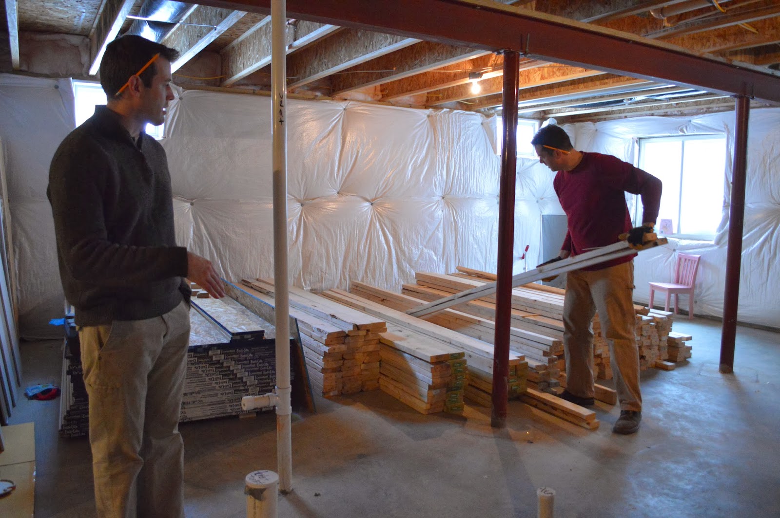 Right up my alley Our Unfinished Basement Tour And How We Built