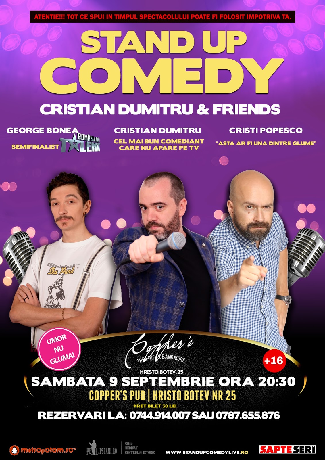 Stand-Up Comedy Bucuresti Sambata 9 Septembrie Stand-Up Comedy Bucuresti Sambata 9 Septembrie