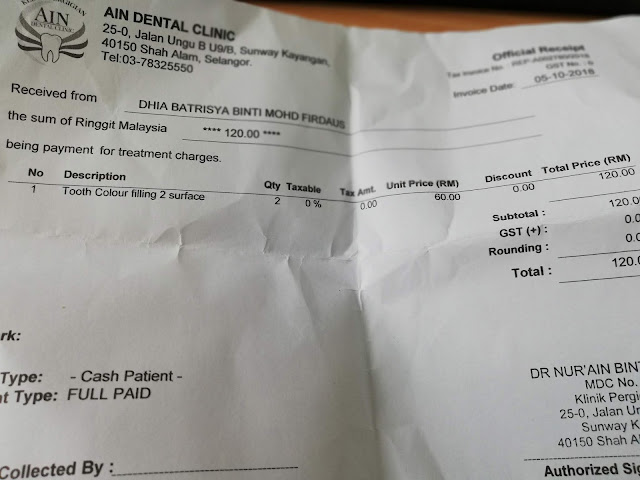 Tampal Gigi Geraham Dhia, Cuci Gigi Mummy dan Tambal Gigi Bongsu Mummy Tampal Gigi Geraham Dhia, Cuci Gigi Mummy dan Tambal Gigi Bongsu Mummy