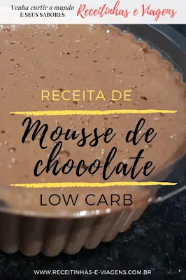 Receita de mousse de chocolate facil low carb