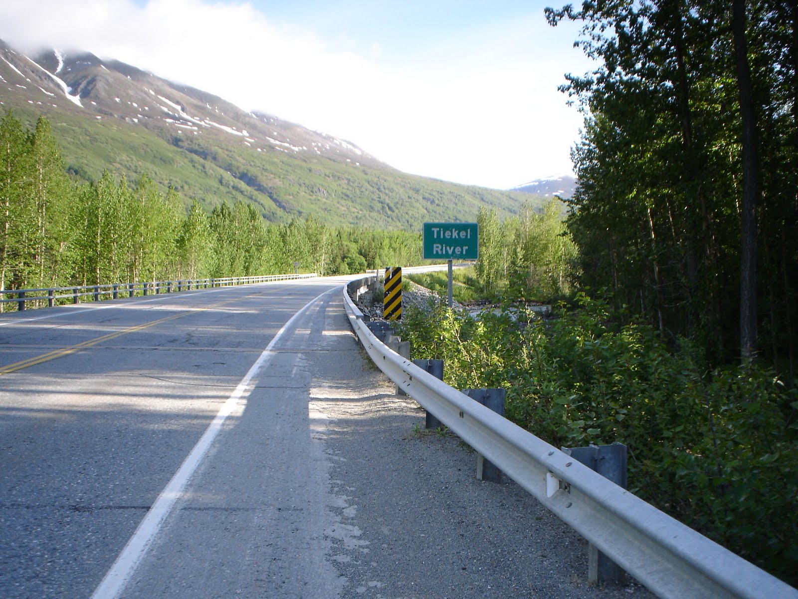 Bob and Dick cycling across North America Valdez to Beaver Creek