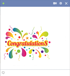 Congratulations Facebook Sticker