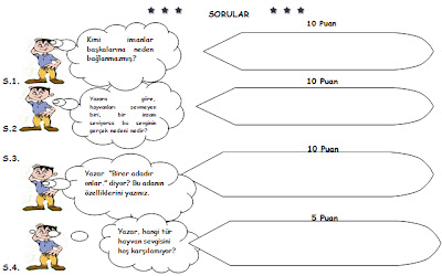 7. Sınıf Türkçe 2. Dönem 1. Yazılı Sınav Soruları - Ödevvar,oguz hoca