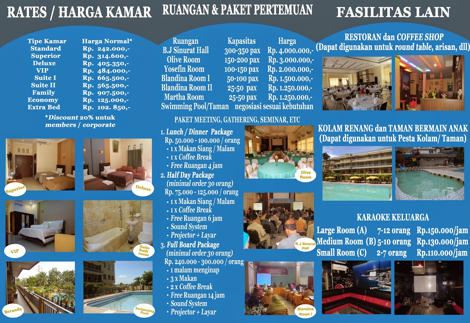 Brosur Harga Kamar Hotel Sketsa