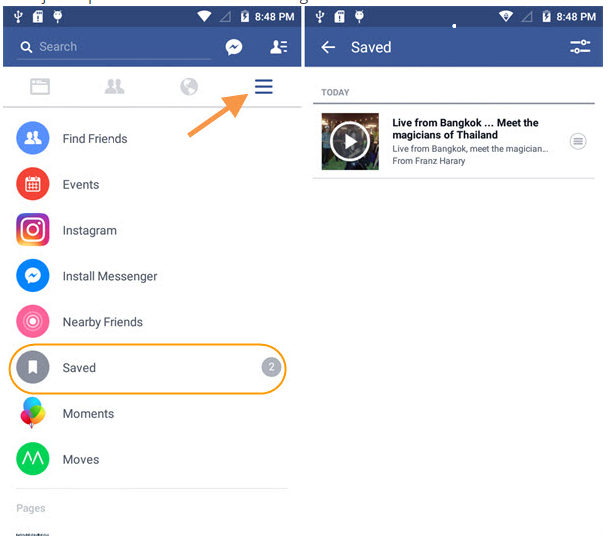 save fb video to iphone