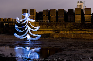 Lightpainting Lichtkunst Lightart Hafen Hamm Nikon Weihnachtsbaum