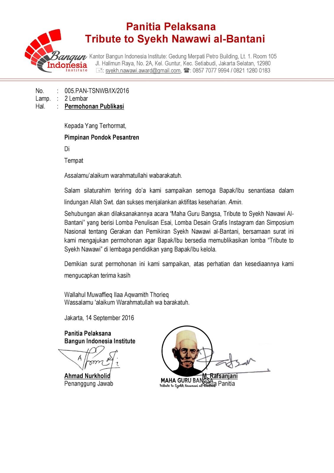 Contoh Surat Permohonan Publikasi Acara Brankas Arsip