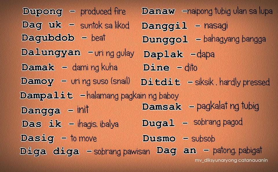 ®YUZON: RARE Tagalog Words